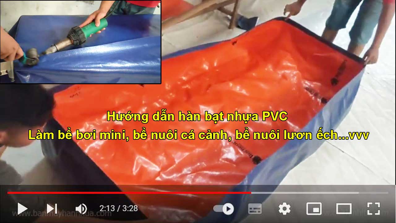Máy hàn bạt nhựa PVC Tarpaulin, bạt che mưa nắng, bạt bể bơi