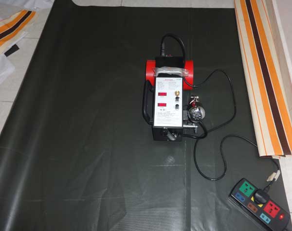 Máy hàn bạt phủ mui xe tải, dòng máy hàn bạt nhựa  thổi khí nóng